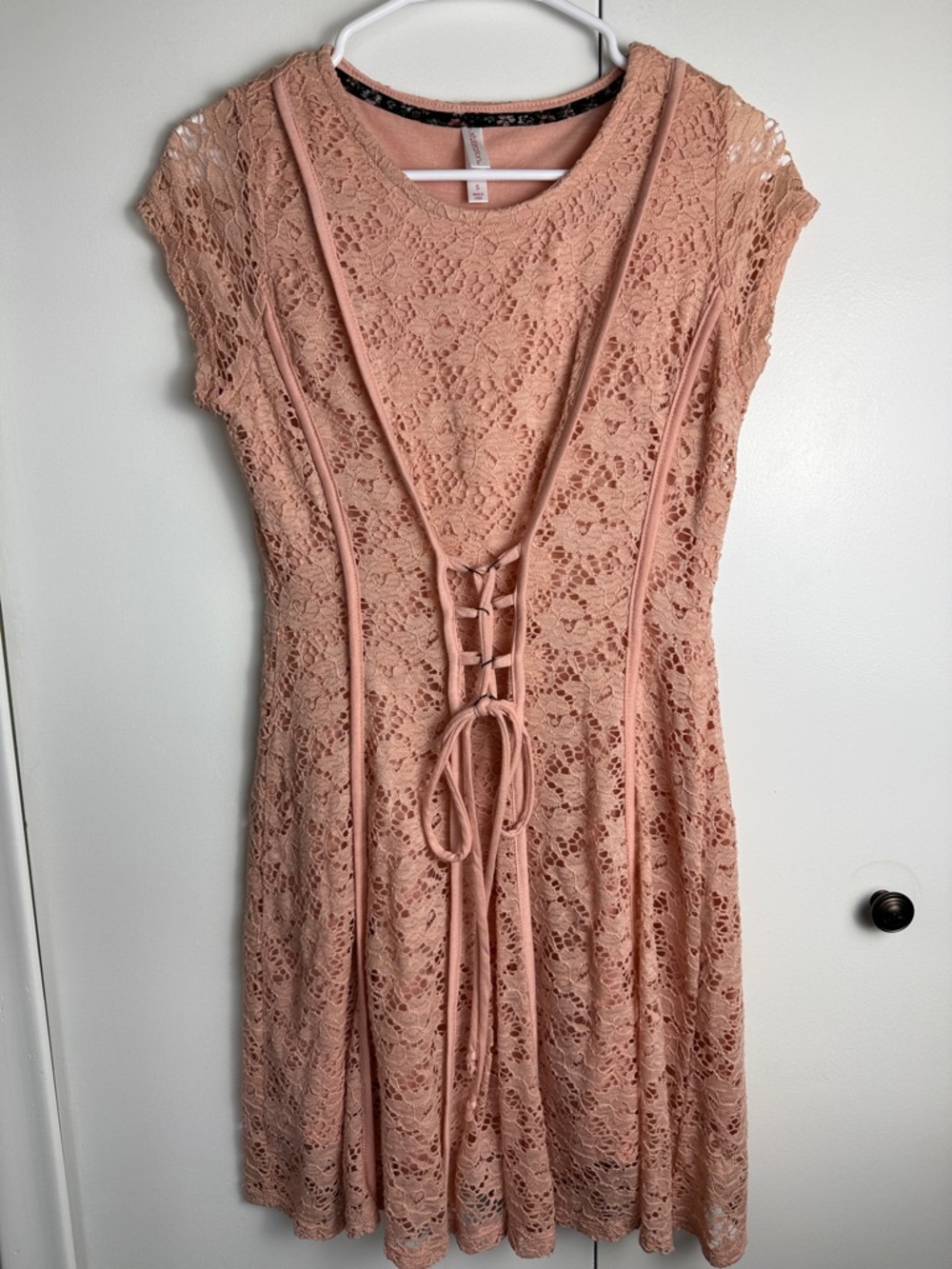 Xhilaration Lace Midi Dress in Blush
